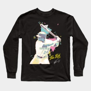 Ken Griffey Jr The Kid Basketball Legend Signature Vintage Retro 80s 90s Bootleg Rap Style Long Sleeve T-Shirt